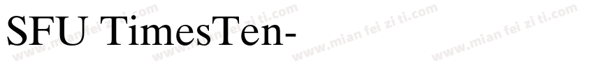 SFU TimesTen字体转换